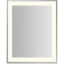 Robern Sculpt 25-1/4"W x 31-1/4"H Rectangular Flat Metal Framed Wall Mounted Bathroom Mirror with LED Lighting Chrome