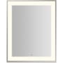 Robern Sculpt 25-1/4"W x 31-1/4"H Rectangular Flat Metal Framed Wall Mounted Bathroom Mirror with LED Lighting Polished Nickel
