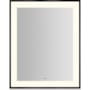 Robern Sculpt 25-1/4"W x 31-1/4"H Rectangular Flat Metal Framed Wall Mounted Bathroom Mirror with LED Lighting Matte Black