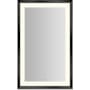 Robern Sculpt 27"W x 43"H Rectangular Flat Metal Framed Wall Mounted Bathroom Mirror with LED Lighting Matte Black