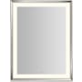 Robern Sculpt 33"W x 43"H Rectangular Flat Metal Framed Wall Mounted Bathroom Mirror with LED Lighting and Defogger Technology Polished Nickel