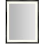 Robern Sculpt 33"W x 43"H Rectangular Flat Metal Framed Wall Mounted Bathroom Mirror with LED Lighting and Defogger Technology Matte Black