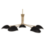 Robert Abbey Racer 5 Light 50" Chandelier Modern Brass