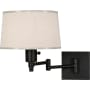 Robert Abbey Real Simple 11" Swinger Wall Sconce with a Snowflake Shade Matte Black
