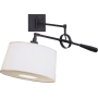 Robert Abbey Real Simple 15" Boom Arm Wall Sconce with a Snowflake Shade Matte Black