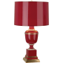 Robert Abbey Annika 24" Vase Table Lamp with an Opaque Parchment Shade Red Lacquered