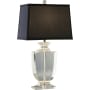 Robert Abbey Artemis 21" Novelty Table Lamp Black Dupioni