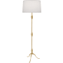 Robert Abbey Grace 64" Tall Buffet Floor Lamp with Oyster Linen Shade Modern Brass