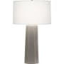 Robert Abbey Mason 26" Column Table Lamp with a Linen Shade Smoky Taupe