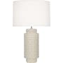 Robert Abbey Dolly 28" Column Table Lamp with a Fondine Fabric Shade Bone