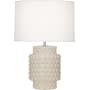 Robert Abbey Dolly 22" Column Table Lamp with a Fondine Fabric Shade Bone