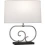 Robert Abbey Chloe 23" Tall Buffet Table Lamp with Silk Shade Dark Antique Nickel / Matte Black Accents