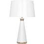 Robert Abbey Pearl 30" Column Table Lamp with Brass Accents and an Opaque Parchment Shade Lily