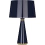 Robert Abbey Pearl 30" Column Table Lamp with Brass Accents and an Opaque Parchment Shade Midnight Blue