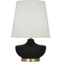 Robert Abbey Nolan 28" Vase Table Lamp with Brass Accents Matte Dark Coal