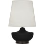 Robert Abbey Nolan 28" Vase Table Lamp with Bronze Accents Matte Dark Coal