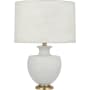 Robert Abbey Farmhouse Urn Atlas 25" Vase Table Lamp with Brass Accents Matte Dove