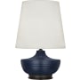 Robert Abbey Nolan 28" Vase Table Lamp with Bronze Accents Matte Midnight Blue