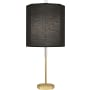 Robert Abbey Kate 33" Tall Buffet Table Lamp with Black Shade Modern Brass / Clear Crystal Accents