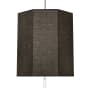 Robert Abbey Kate 6 Light 24" Wide Crystal Pendant with Black Shade Polished Nickel / Clear Crystal Accents