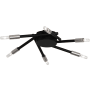 Robert Abbey Thatcher 6 Light 19" Wide Flush Mount Ceiling Fixture Matte / Polished Nickel