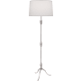 Robert Abbey Grace 64" Tall Buffet Floor Lamp with Oyster Linen Shade Polished Nickel