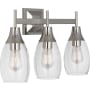 Robert Abbey Grace 3 Light 21" Wide Hardwired or Plug-In Vanity Light with Clear Glass Shades Polished Nickel
