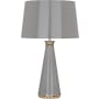 Robert Abbey Pearl 30" Column Table Lamp with Brass Accents and an Opaque Parchment Shade Smoky Taupe