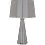 Robert Abbey Pearl 30" Column Table Lamp with Nickel Accents and an Opaque Parchment Shade Smoky Taupe