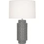 Robert Abbey Dolly 28" Column Table Lamp with a Fondine Fabric Shade Smoky Taupe