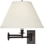 Robert Abbey Kinetic 15" Wall Sconce with a Pleat Fabric Shade Deep Patina Bronze