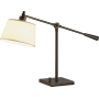 Robert Abbey Real Simple 16" Boom Arm Table Lamp with a Snowflake Shade Deep Bronze