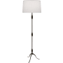 Robert Abbey Grace 64" Tall Buffet Floor Lamp with Oyster Linen Shade Deep Patina Bronze