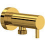 Rohl Handshower Outlet With Integrated Volume Control Unlacquered Brass
