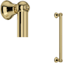 Rohl Shower 18" Grab Bar Unlacquered Brass (Living Finish)