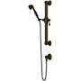 Rohl Palladian 1.8 GPM Single Function Hand Shower Package - Includes Slide Bar, Hose, and Wall Supply Tuscan Brass (Living Finish)