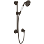 Rohl Spa Shower 1.8 GPM Single Function Hand Shower Package - Includes Slide Bar, Hose, and Wall Supply Tuscan Brass