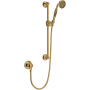 Rohl Spa Shower 1.8 GPM Single Function Hand Shower Package - Includes Slide Bar, Hose, and Wall Supply Italian Brass