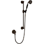 Rohl Spa Shower 1.8 GPM Single Function Hand Shower Package - Includes Slide Bar, Hose, and Wall Supply Tuscan Brass (Living Finish)