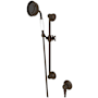 Rohl Spa Shower 1.8 GPM Multi Function Hand Shower Package - Includes Slide Bar, Hose, and Wall Supply Tuscan Brass (Living Finish)