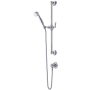 Rohl Palladian 1.8 GPM Single Function Hand Shower Package - Includes Slide Bar, Hose, and Wall Supply Polished Chrome