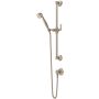 Rohl Palladian 1.8 GPM Single Function Hand Shower Package - Includes Slide Bar, Hose, and Wall Supply Satin Nickel