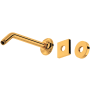 Rohl Shower 8-3/4" Wall Mounted Shower Arm and Flange Italian Brass