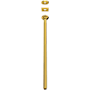 Rohl Shower 25-7/16" Ceiling Mounted Shower Arm and Flange Unlacquered Brass