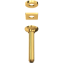 Rohl Shower 6-11/16" Ceiling Mounted Shower Arm and Flange Italian Brass