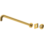 Rohl 20-13/16" Wall Mounted Shower Arm and Flange Unlacquered Brass