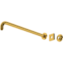 Rohl 20-13/16" Wall Mounted Shower Arm and Flange Unlacquered Brass (Living Finish)