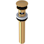 Rohl 1-1/4" Push Drain Assembly Unlacquered Brass (Living Finish)