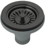 Rohl 3 1/2" Basket Strainer without remote pop-up Black Stainless Steel