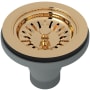 Rohl 3 1/2" Basket Strainer without remote pop-up English Gold